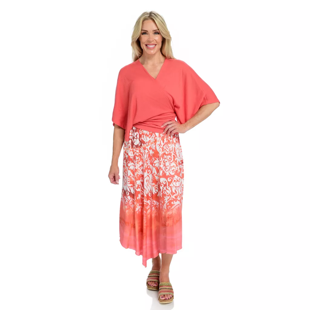 One World Textured Knit Drop Shoulder Lace Applique Tie-Front Cardigan - Image 8