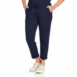 Relaxed RestyledKnit DrawstringWaist Ankle Pant