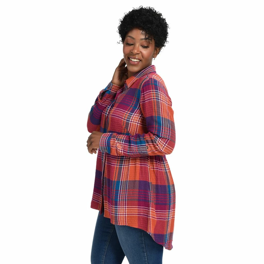 Long Sleeve Plaid Tunic - Image 5