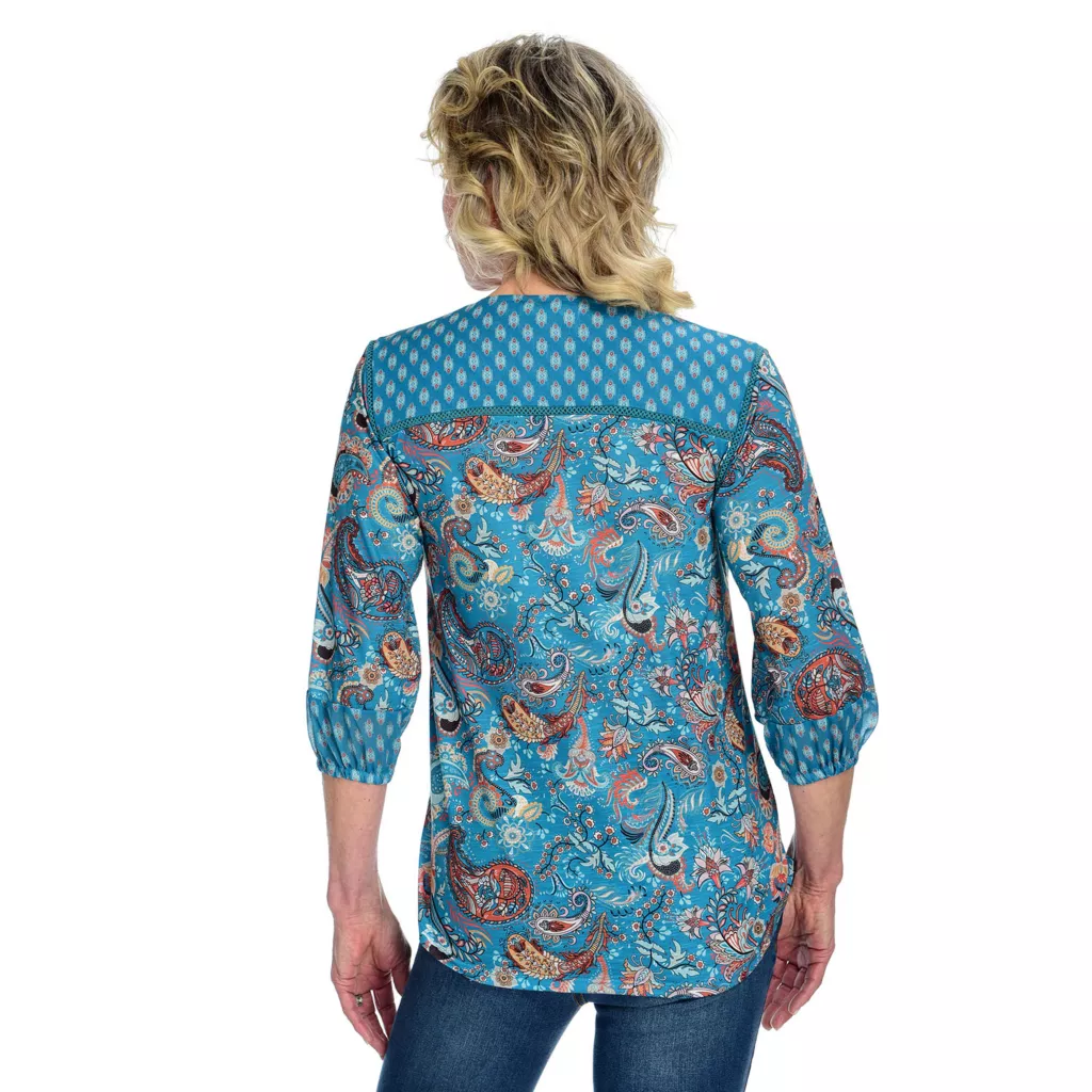 Farmers Marketby One WorldMixed Print Knit Tassel Detailed Blouse - Image 2