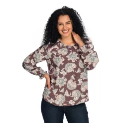 Floral Printed Smocked Sleeve Blouse