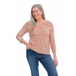 Space Dye 3/4 Sleeve Sweater