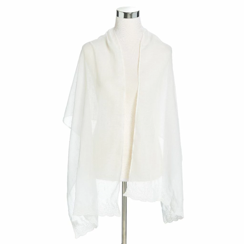 Embroidered Eyelet Border Scarf - Image 3