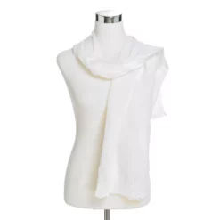 Embroidered Eyelet Border Scarf