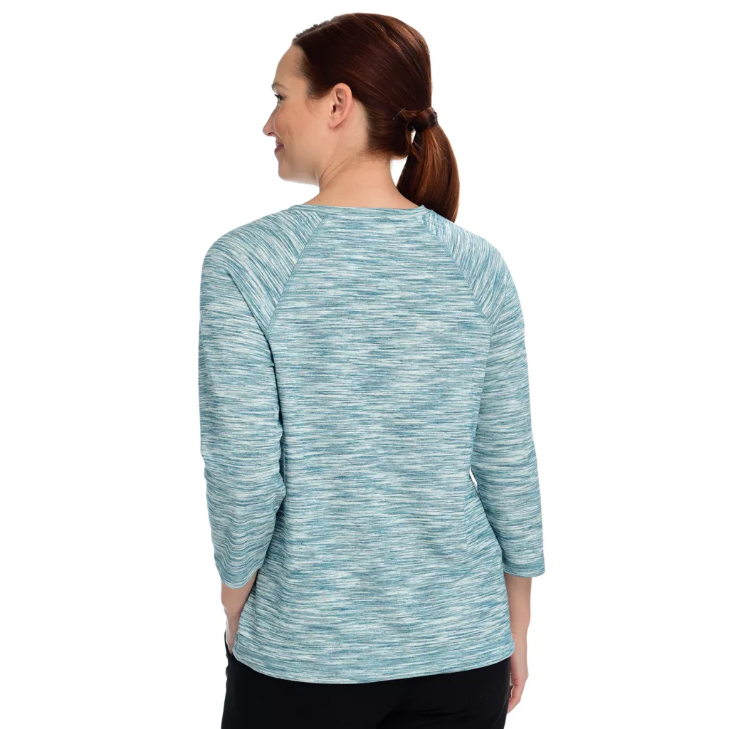 Relaxed RestyledSpace DyeDrawstring HemCrew Neck Top - Image 3