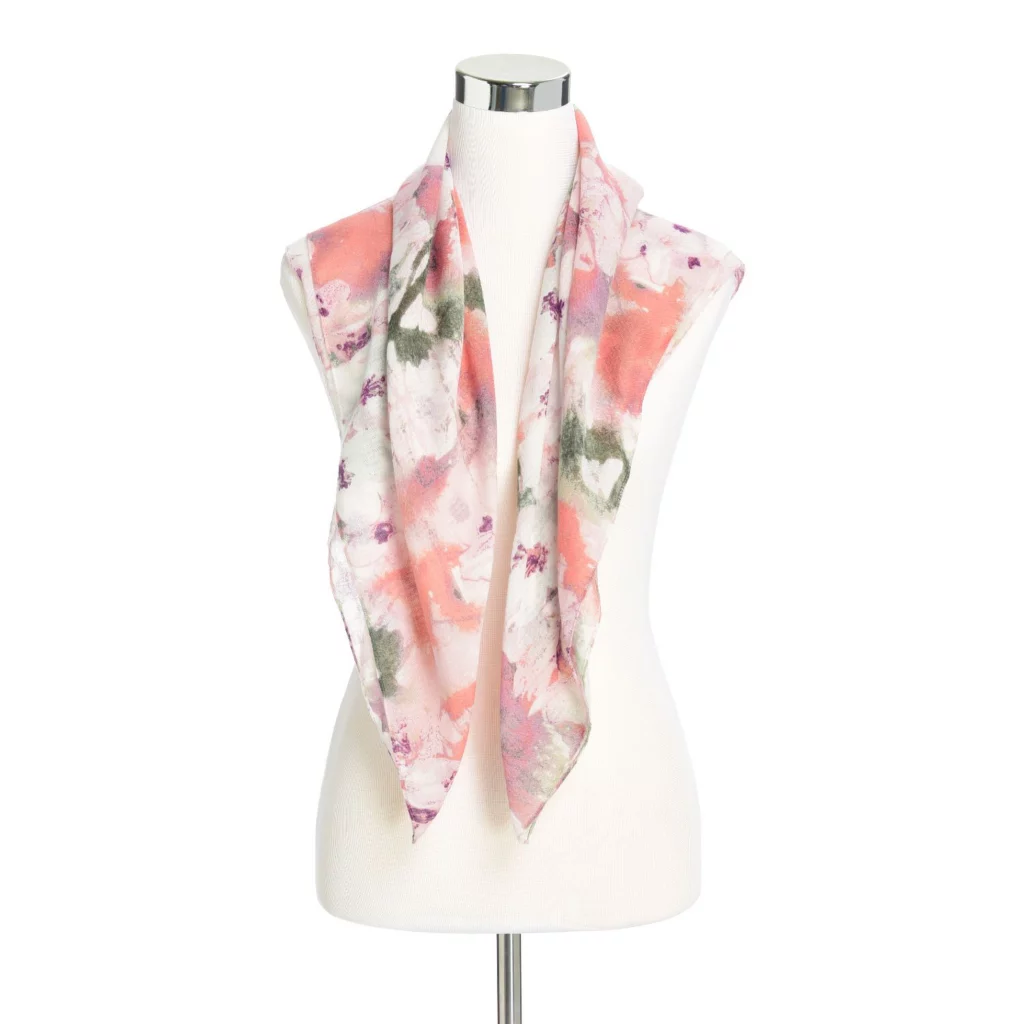 Watercolor Floral Petal Scarf - Image 3