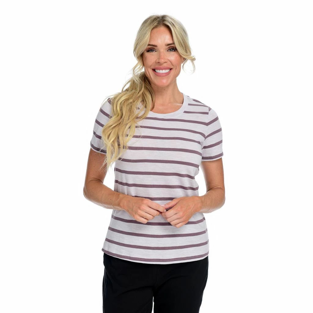 Relaxed Restyled Stripe Slub Knit Crew Neck Tee - Image 3