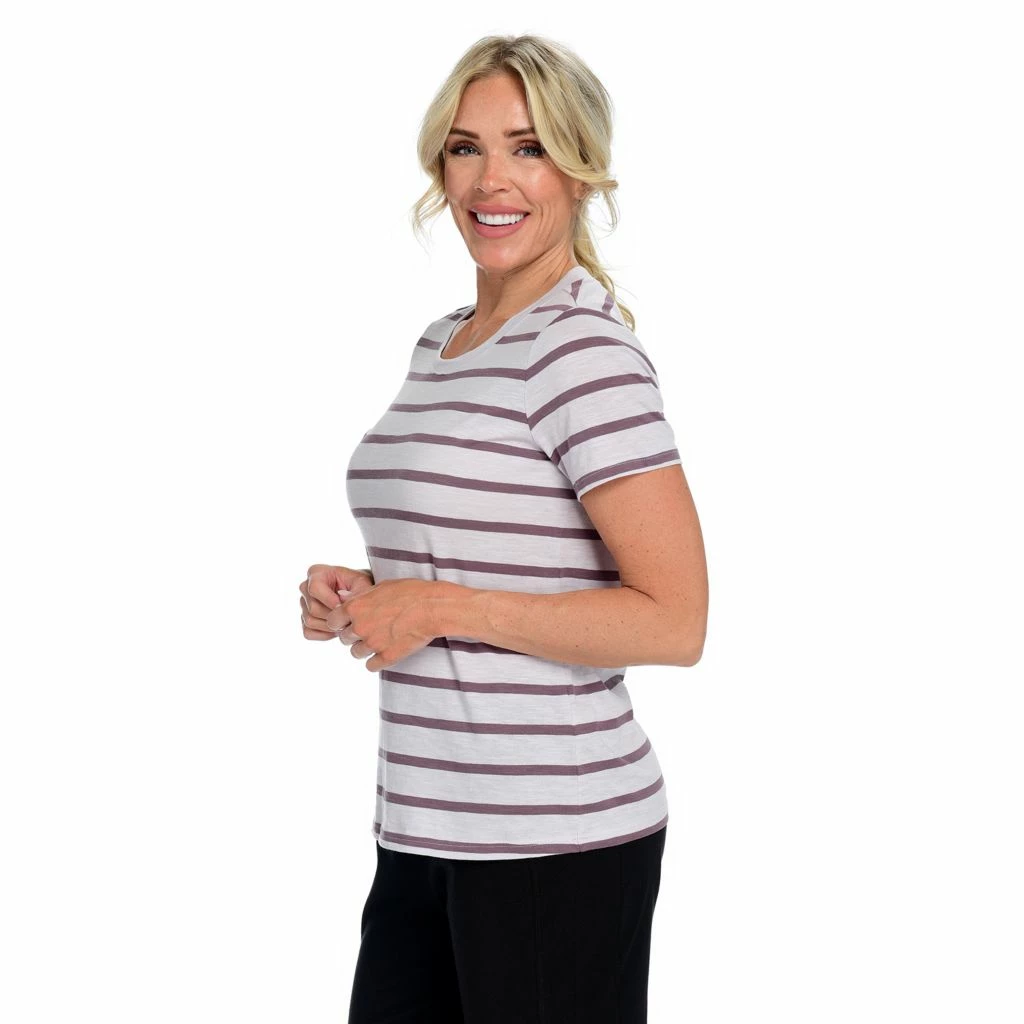 Relaxed Restyled Stripe Slub Knit Crew Neck Tee - Image 4
