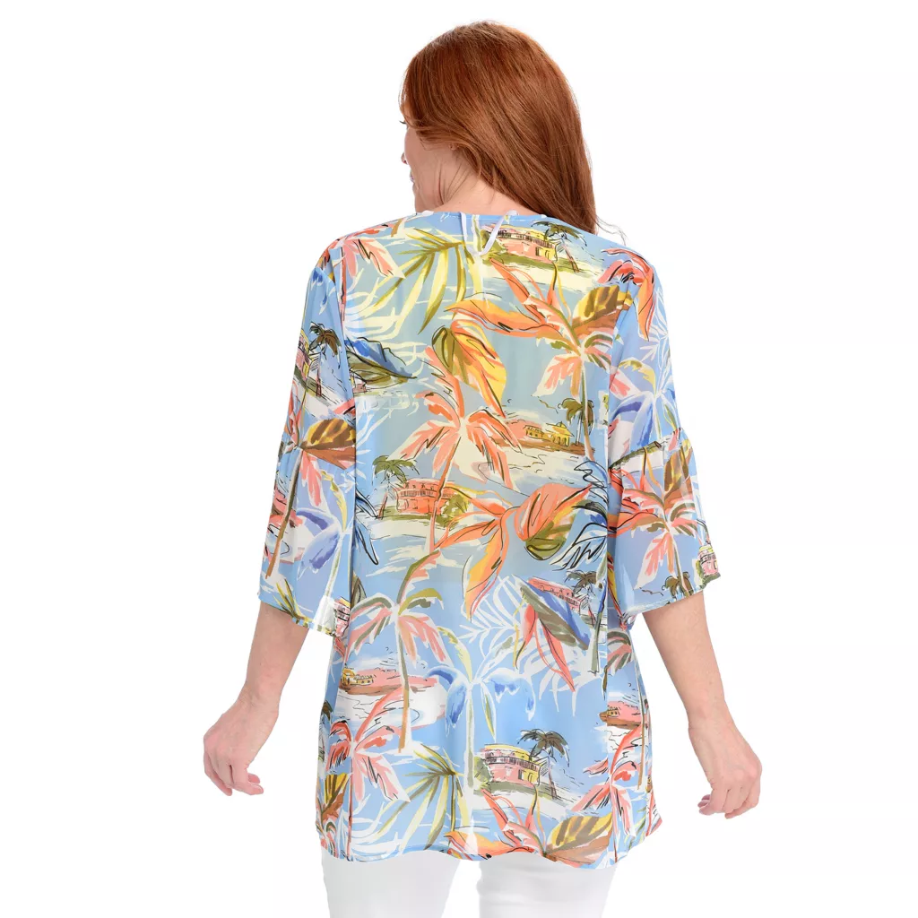 Tropical Print Kimono - Image 5