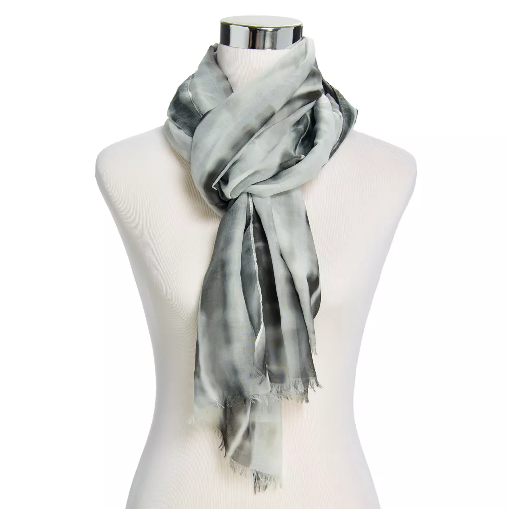 Tie Dye Print Oblong Scarf - Image 3