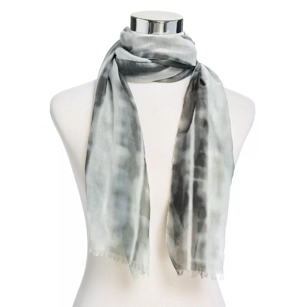Tie Dye Print Oblong Scarf - Image 4