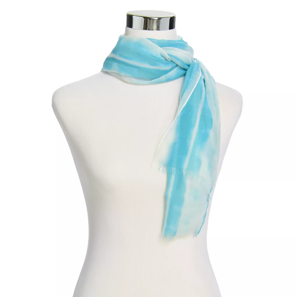 Tie Dye Print Oblong Scarf - Image 5