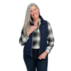 DiamondQuilted Zip FrontVest