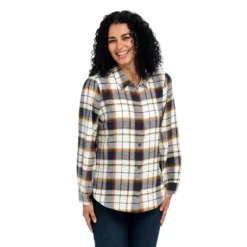 Plaid SplitBack Button UpShirt