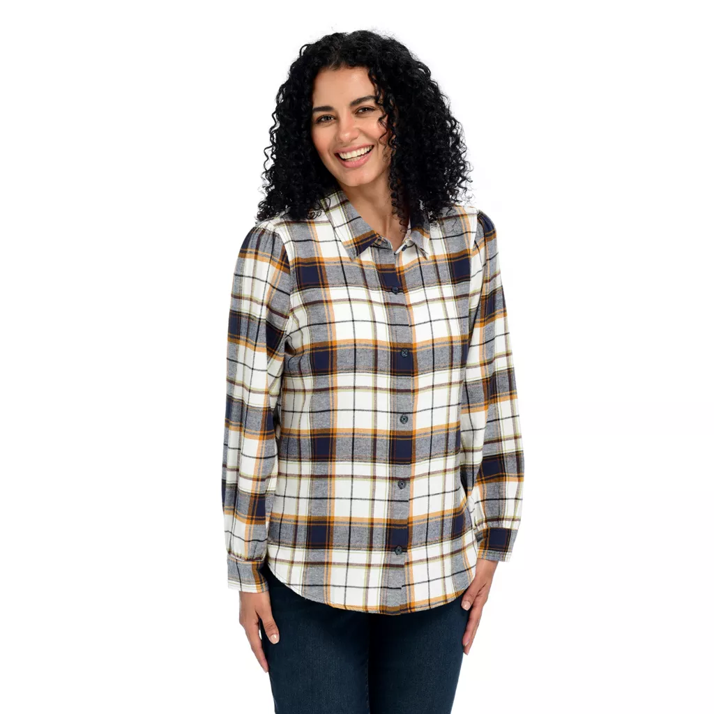 Plaid SplitBack Button UpShirt