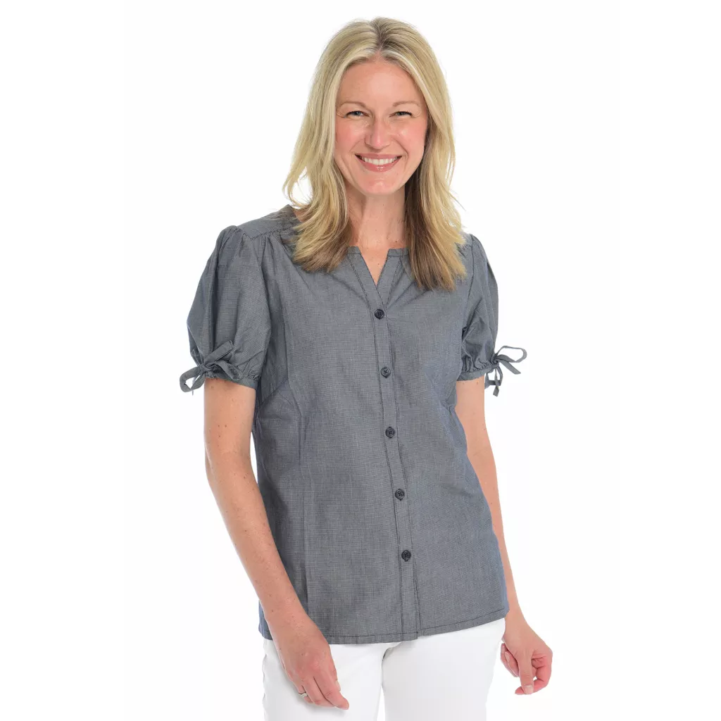 Button FrontTie SleeveShirt - Image 3