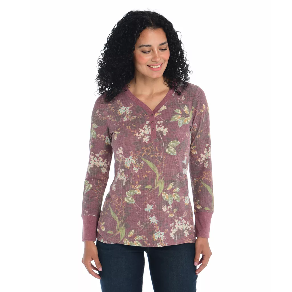 Floral PrintLong SleeveThermal Tee - Image 2