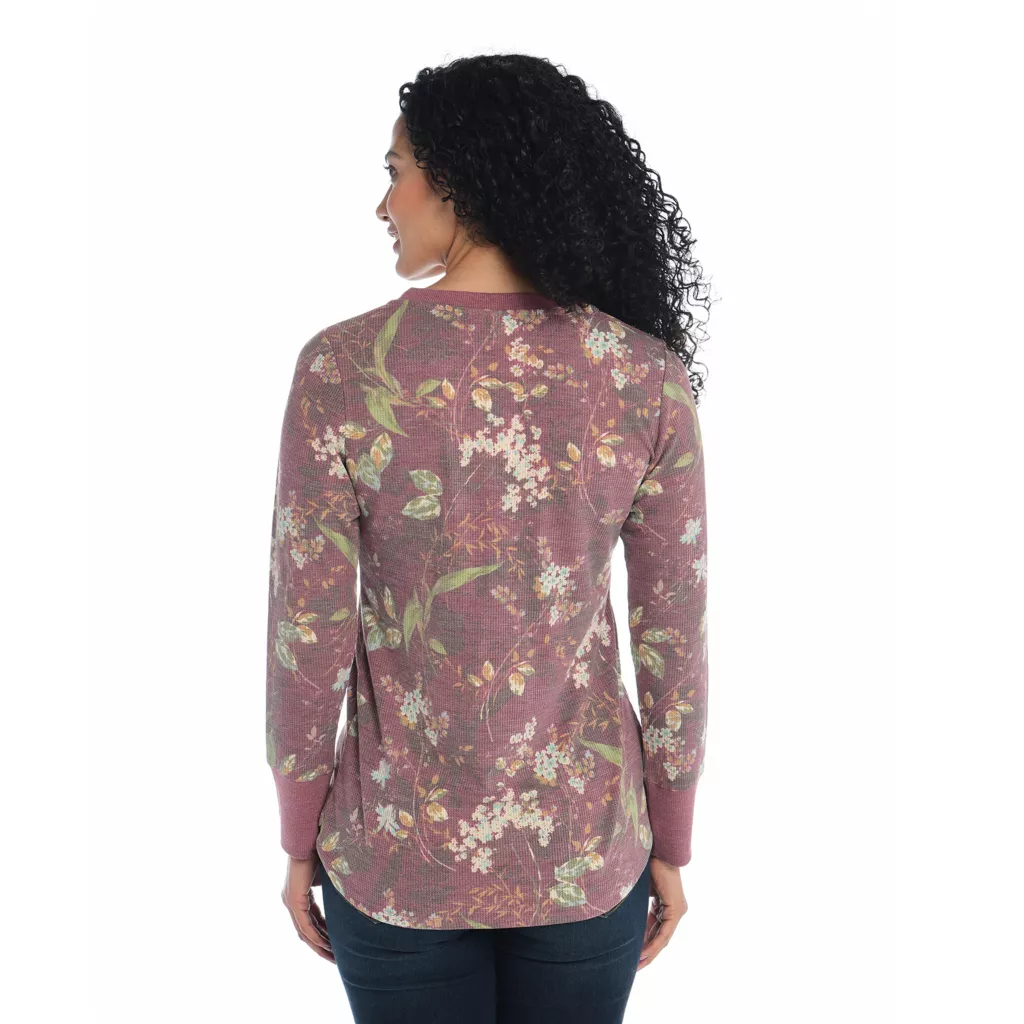 Floral PrintLong SleeveThermal Tee - Image 5
