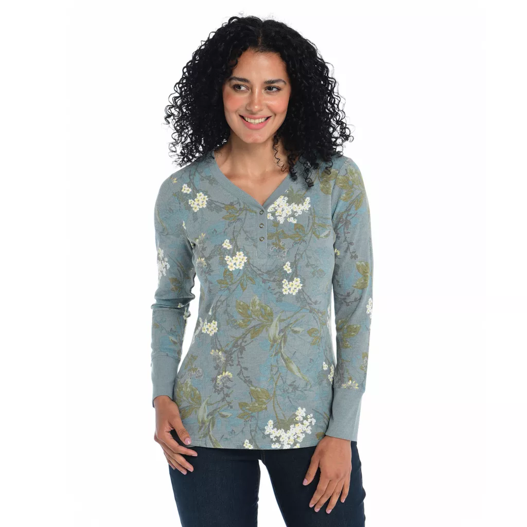 Floral PrintLong SleeveThermal Tee