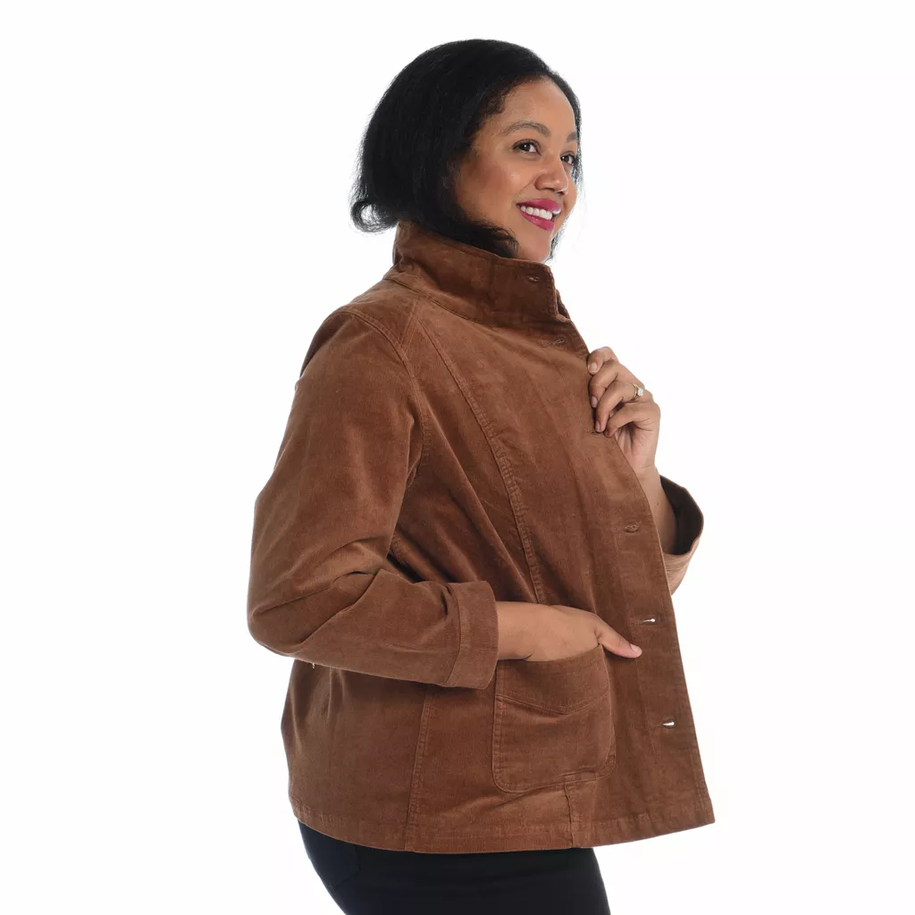 Seamed Corduroy Button FrontJacket - Image 9