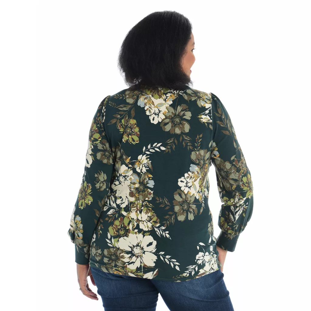 Cotton JerseyGathered Sleeve Boatneck Tee - Image 6