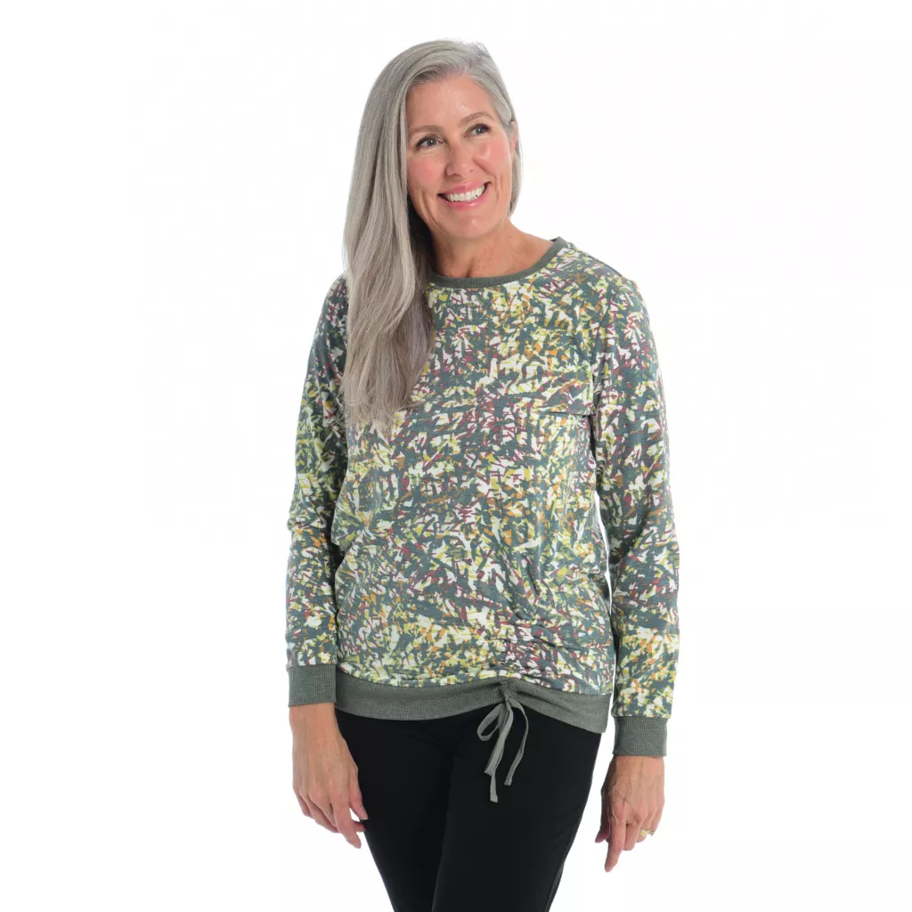 Relaxed Restyled Cinched LongSleeve Top - Image 2