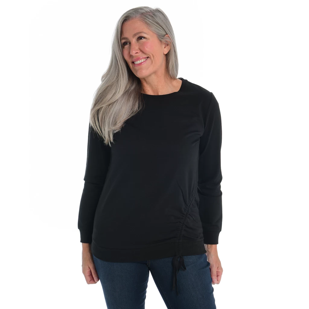 Relaxed Restyled Cinched LongSleeve Top - Image 8
