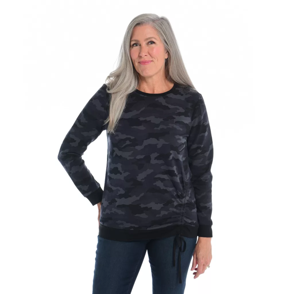 Relaxed Restyled Cinched LongSleeve Top - Image 4