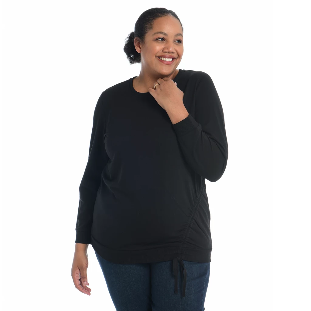 Relaxed Restyled Cinched LongSleeve Top - Image 13