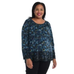 Border PrintLong SleeveTop