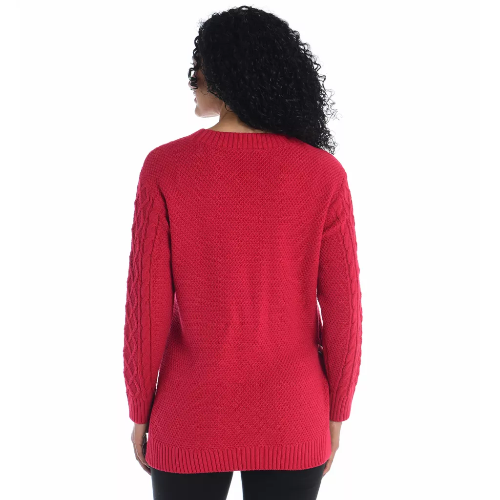 Cable FrontTunic Sweater - Image 3
