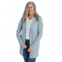 Relaxed Restyled Hooded RibKnit Cardigan